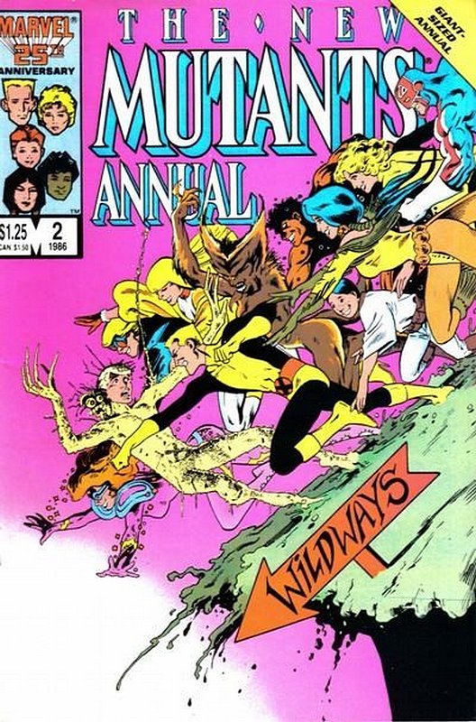 Cover of New Mutants Annual #2. One of 250,000 Vintage American Comics on sale from Krypton!