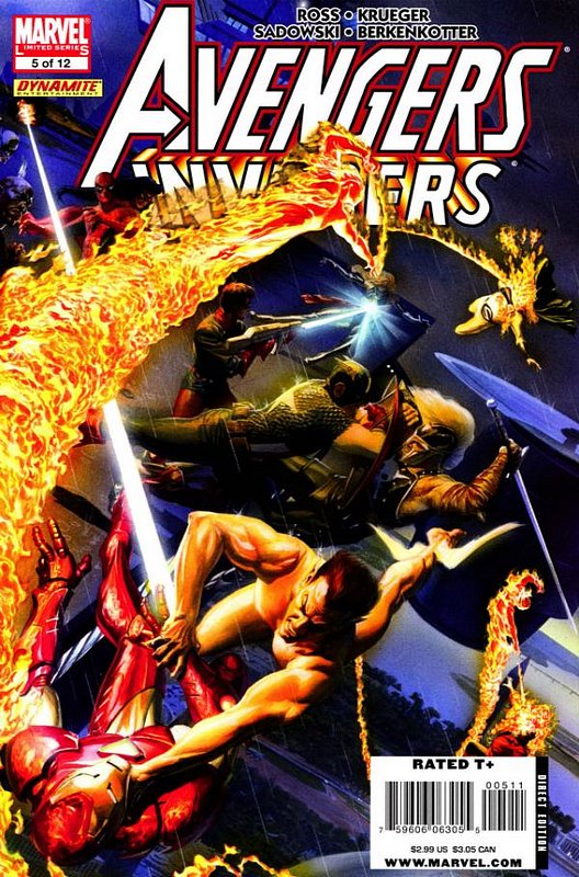 Cover of Avengers/Invaders (2008 Ltd) #5. One of 250,000 Vintage American Comics on sale from Krypton!