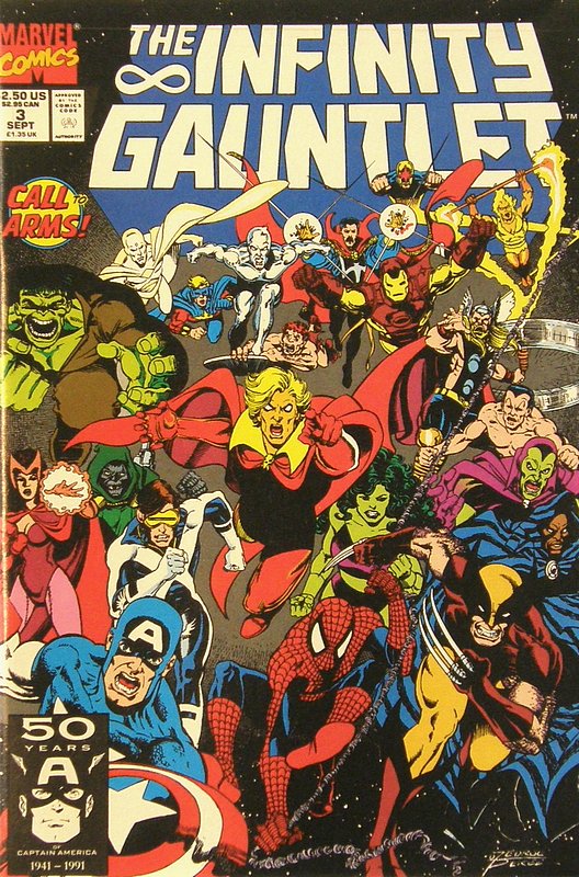 Cover of Infinity Gauntlet (1991 Ltd) #3. One of 250,000 Vintage American Comics on sale from Krypton!