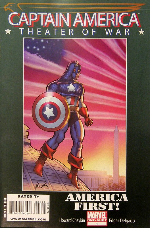 Cover of Captain America: Theater of War-America First #1. One of 250,000 Vintage American Comics on sale from Krypton!