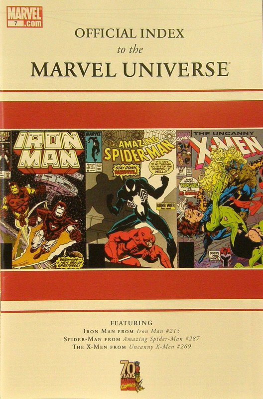 Cover of Official Index to the Marvel Universe #7. One of 250,000 Vintage American Comics on sale from Krypton!
