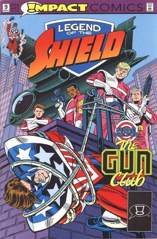 Cover of Legend of the Shield (Vol 1) #9. One of 250,000 Vintage American Comics on sale from Krypton!
