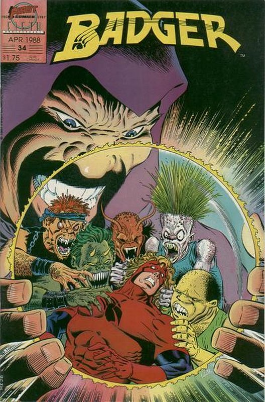 Cover of Badger (Vol 2) (First) #34. One of 250,000 Vintage American Comics on sale from Krypton!
