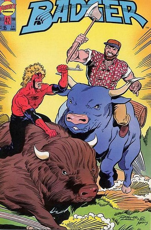 Cover of Badger (Vol 2) (First) #42. One of 250,000 Vintage American Comics on sale from Krypton!