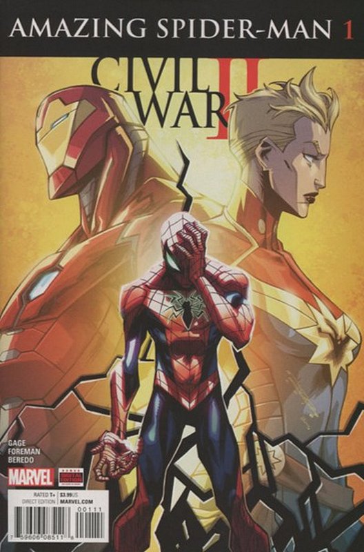 Cover of Civil War II Amazing Spider-Man (2016 Ltd) #1. One of 250,000 Vintage American Comics on sale from Krypton!