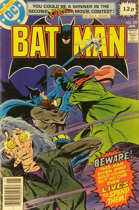 Cover of Batman #307. One of 250,000 Vintage American Comics on sale from Krypton!