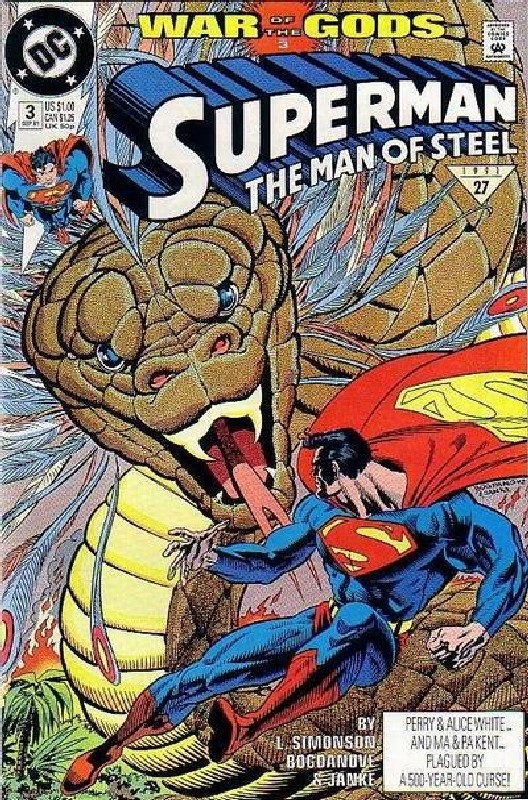 Cover of Superman: Man of Steel (Vol 1) #3. One of 250,000 Vintage American Comics on sale from Krypton!