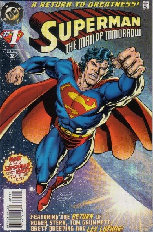 Cover of Superman: Man of Tomorrow (Vol 1) #1. One of 250,000 Vintage American Comics on sale from Krypton!