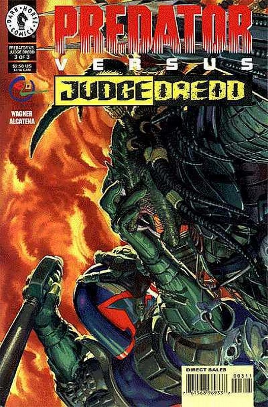 Cover of Predator vs Judge Dredd #3. One of 250,000 Vintage American Comics on sale from Krypton!