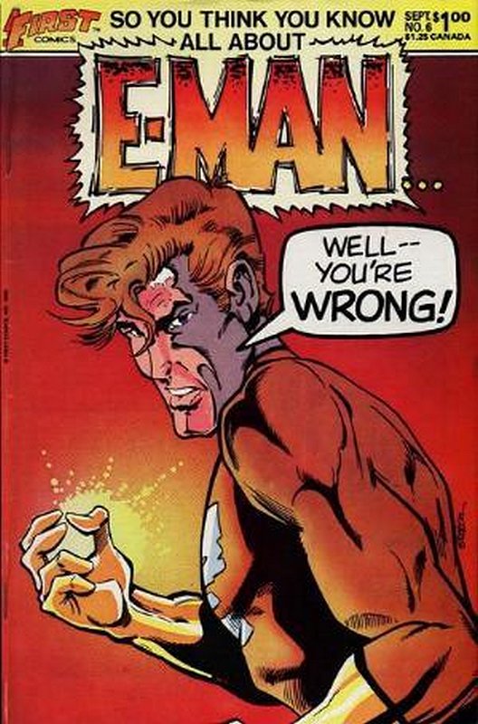 Cover of E-Man (Vol 2) #6. One of 250,000 Vintage American Comics on sale from Krypton!