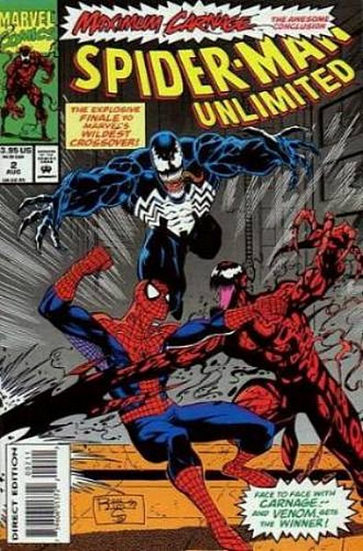 Cover of Spider-Man Unlimited (Vol 1) #2. One of 250,000 Vintage American Comics on sale from Krypton!
