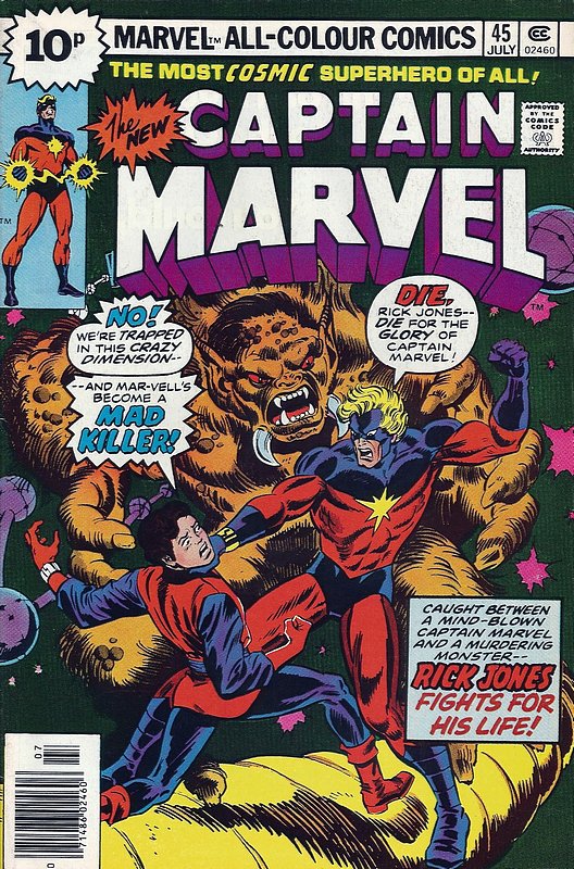 Cover of Captain Marvel (Vol 1) #45. One of 250,000 Vintage American Comics on sale from Krypton!