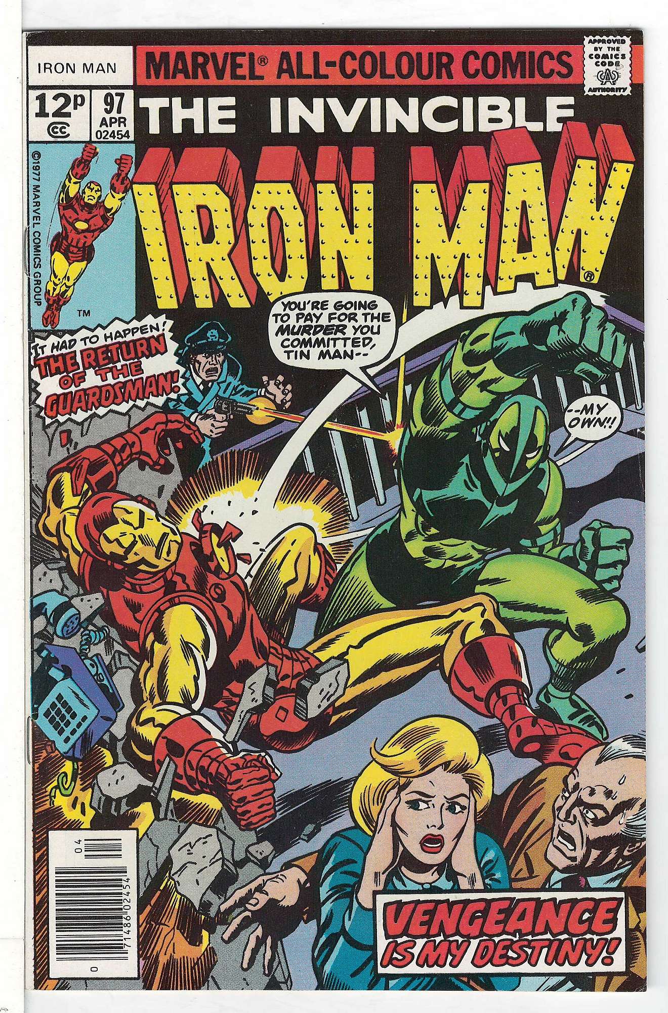 Cover of Iron Man (Vol 1) #97. One of 250,000 Vintage American Comics on sale from Krypton!