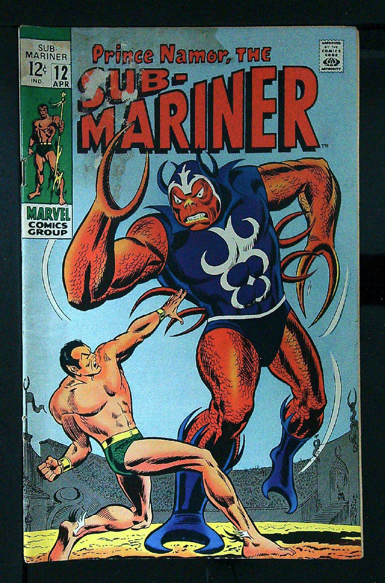 Cover of Sub-Mariner (Vol 1) #12. One of 250,000 Vintage American Comics on sale from Krypton!