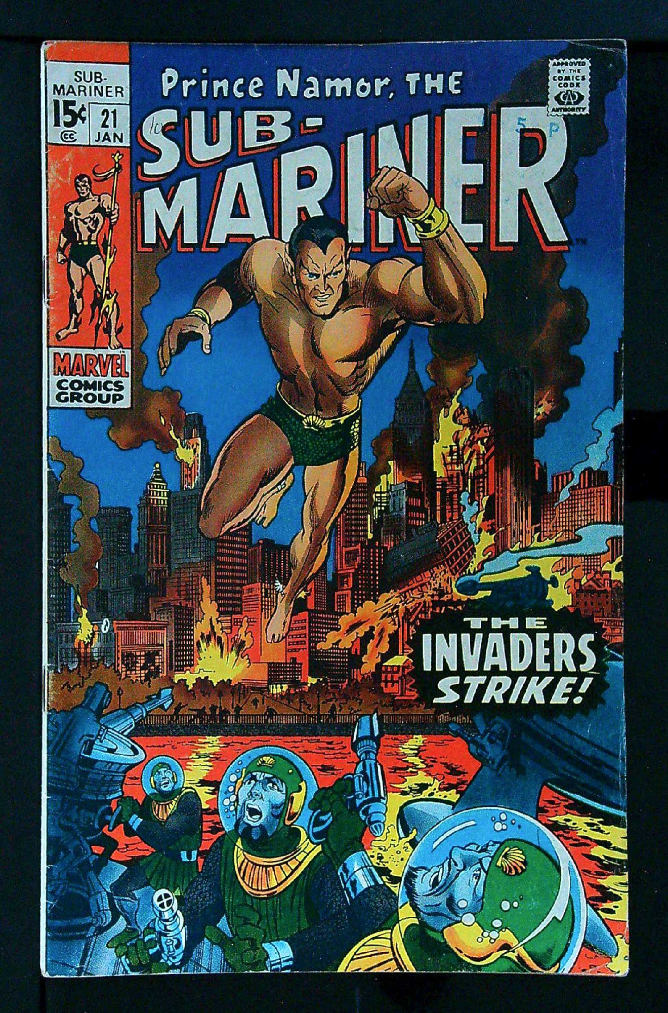Cover of Sub-Mariner (Vol 1) #21. One of 250,000 Vintage American Comics on sale from Krypton!