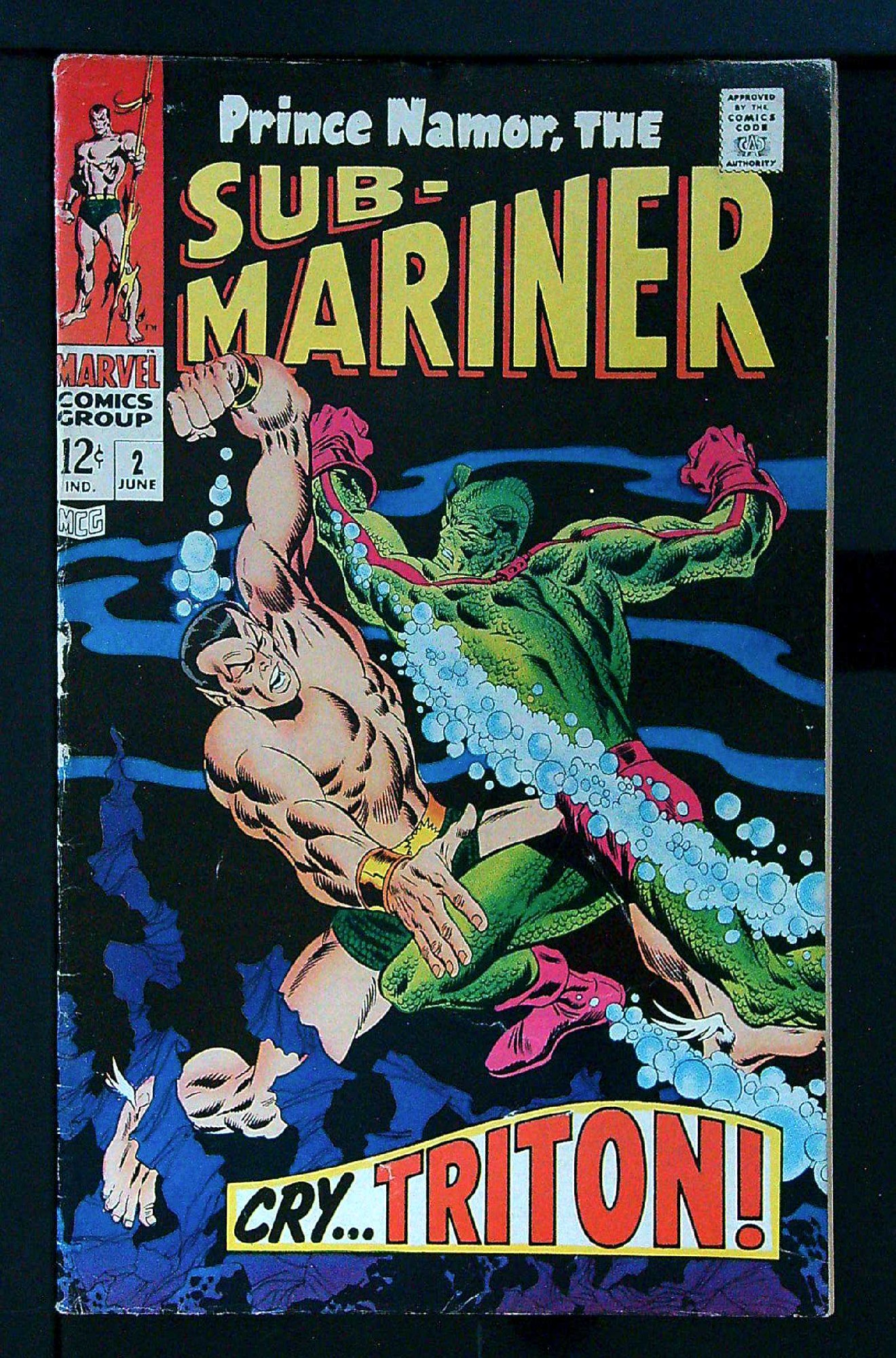 Cover of Sub-Mariner (Vol 1) #2. One of 250,000 Vintage American Comics on sale from Krypton!