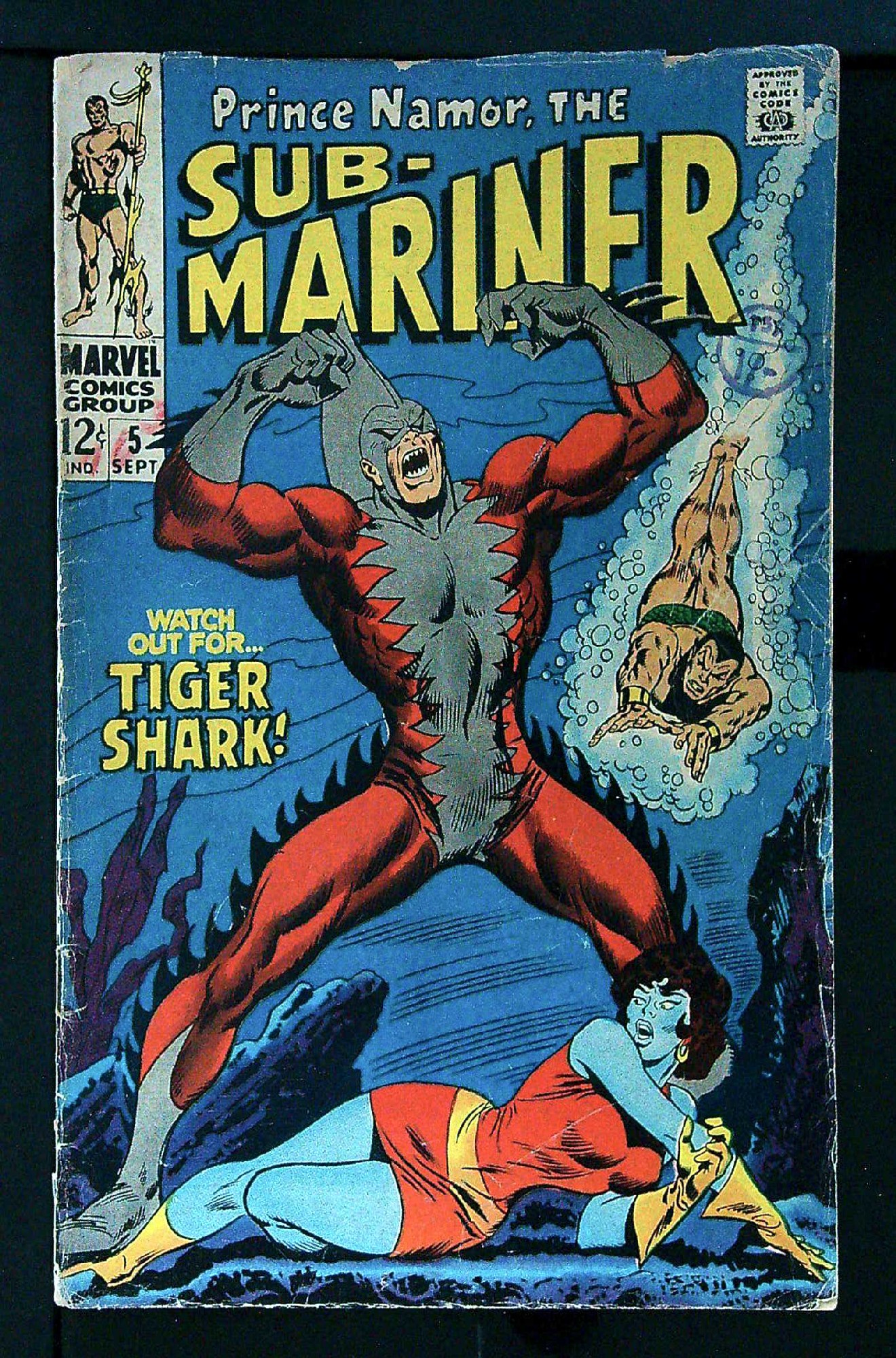 Cover of Sub-Mariner (Vol 1) #5. One of 250,000 Vintage American Comics on sale from Krypton!