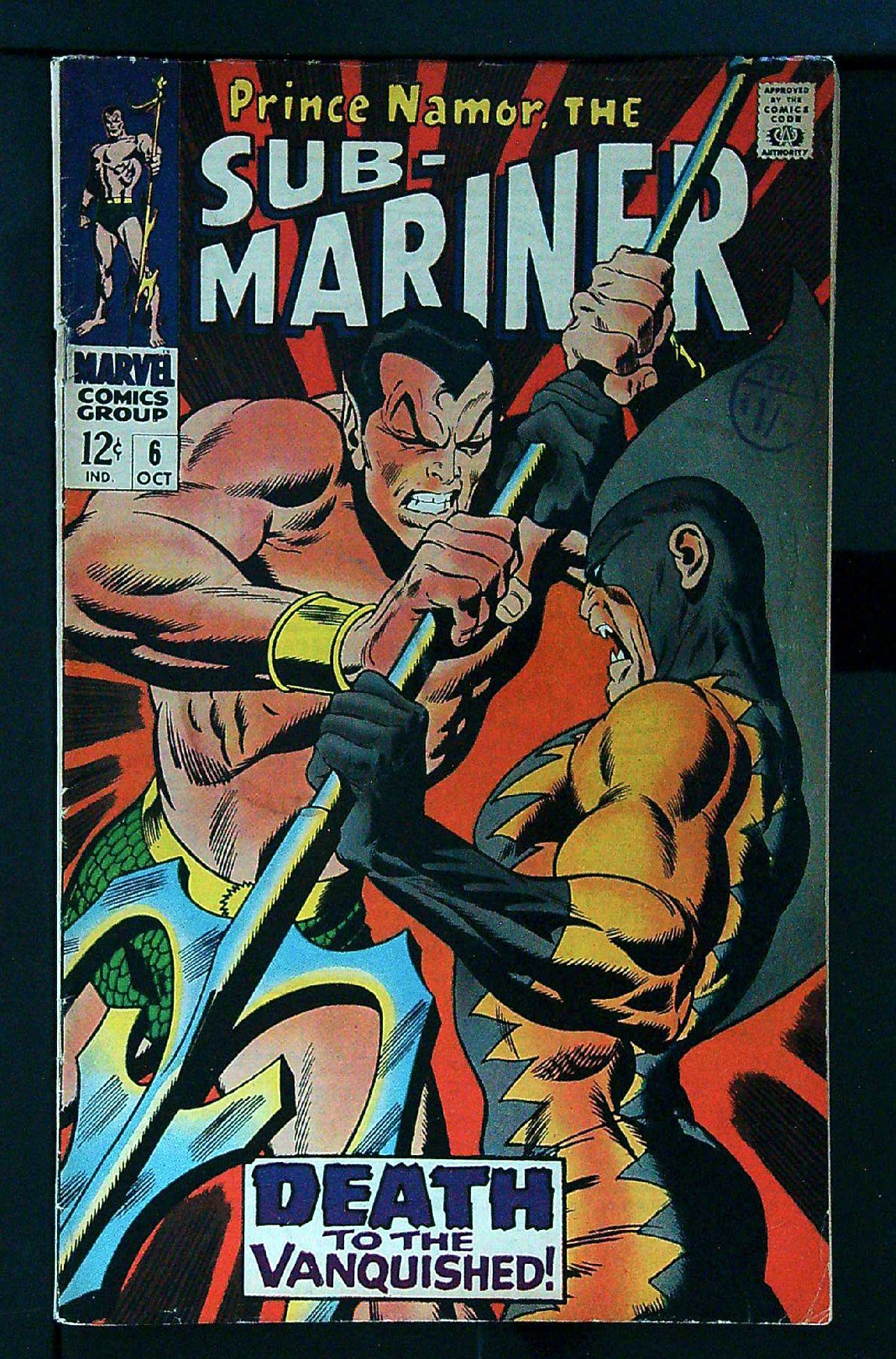 Cover of Sub-Mariner (Vol 1) #6. One of 250,000 Vintage American Comics on sale from Krypton!