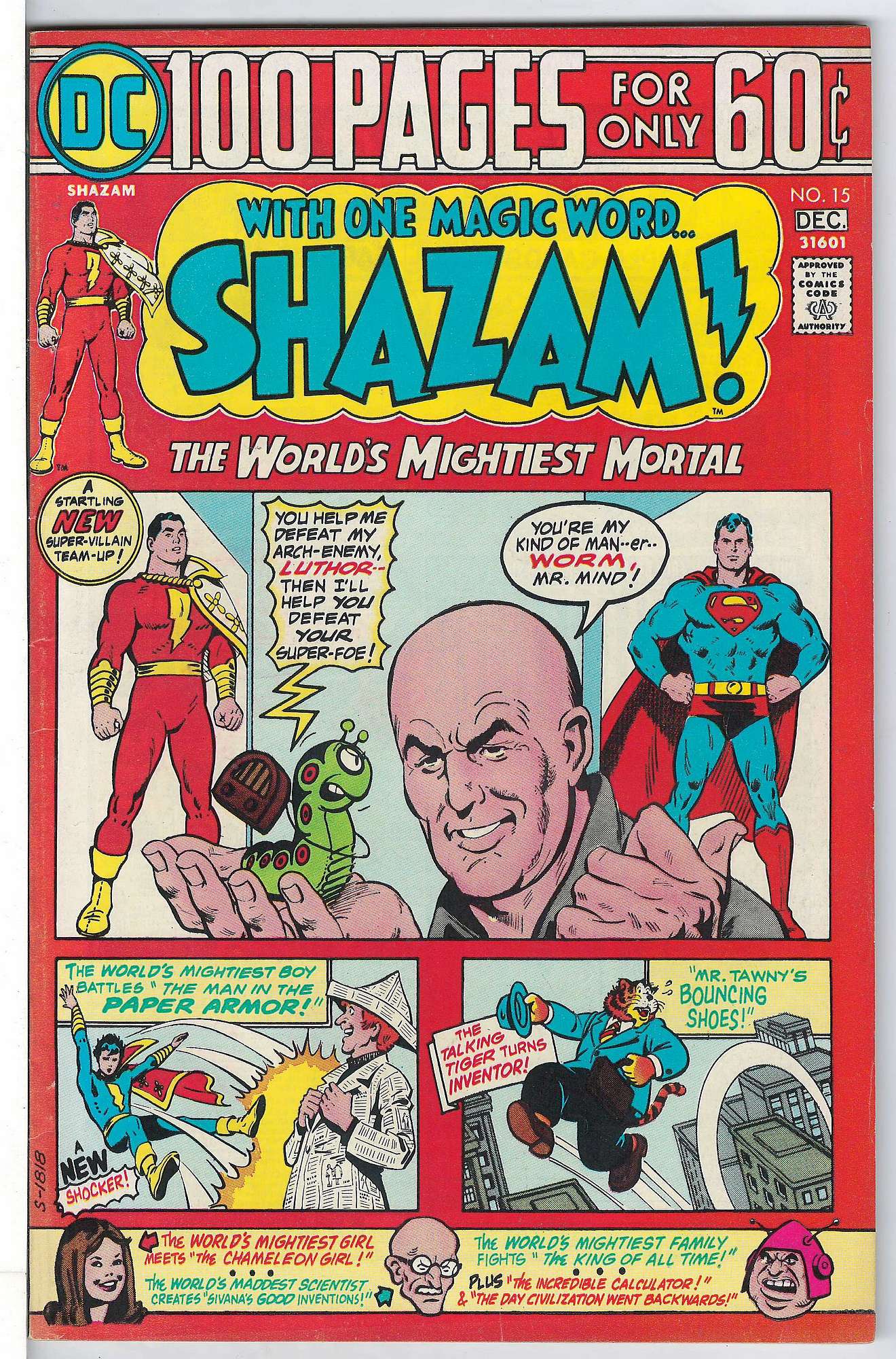 Cover of Shazam! (Vol 1) #15. One of 250,000 Vintage American Comics on sale from Krypton!