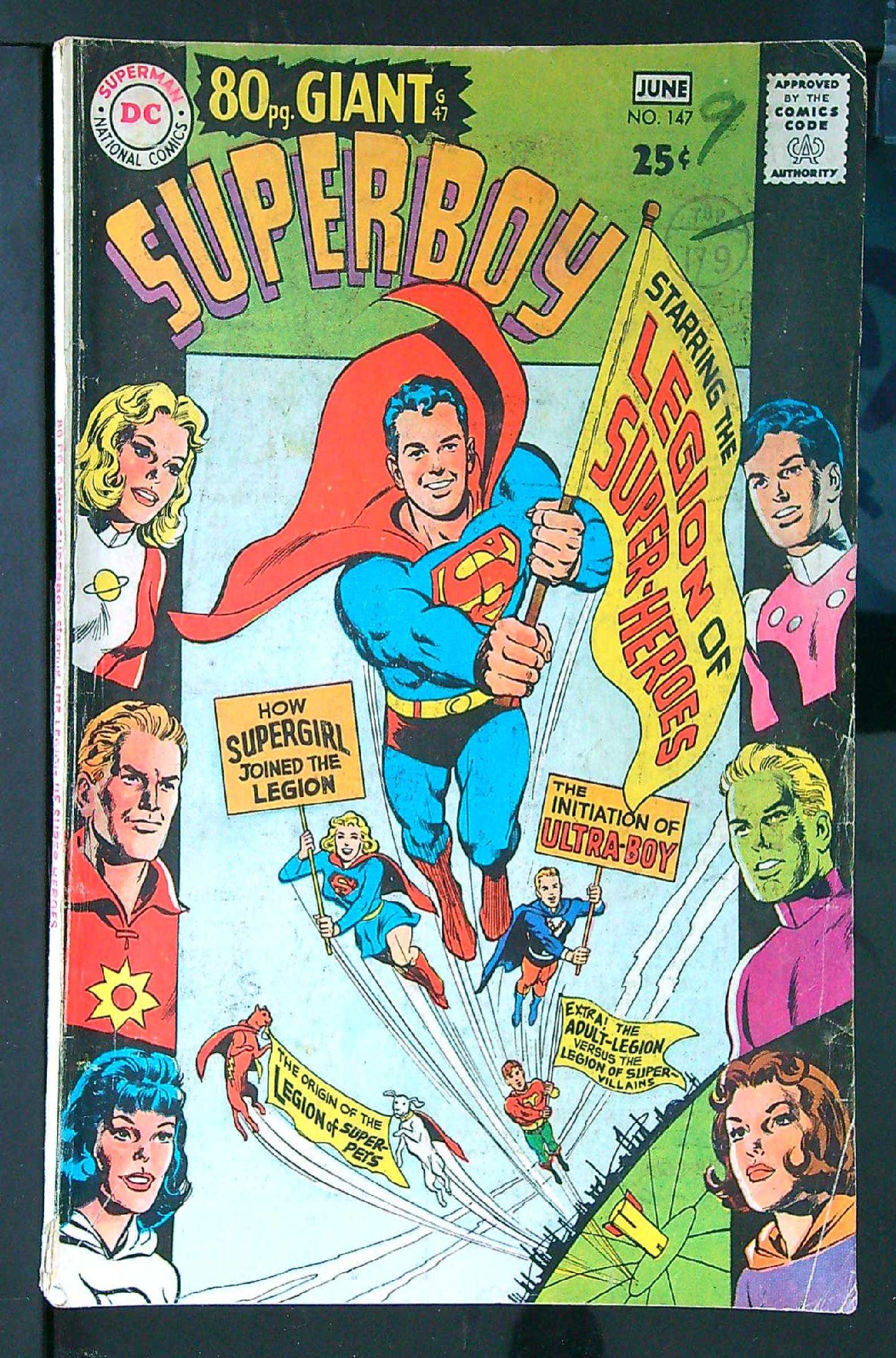 Cover of Superboy (Vol 1) #147. One of 250,000 Vintage American Comics on sale from Krypton!