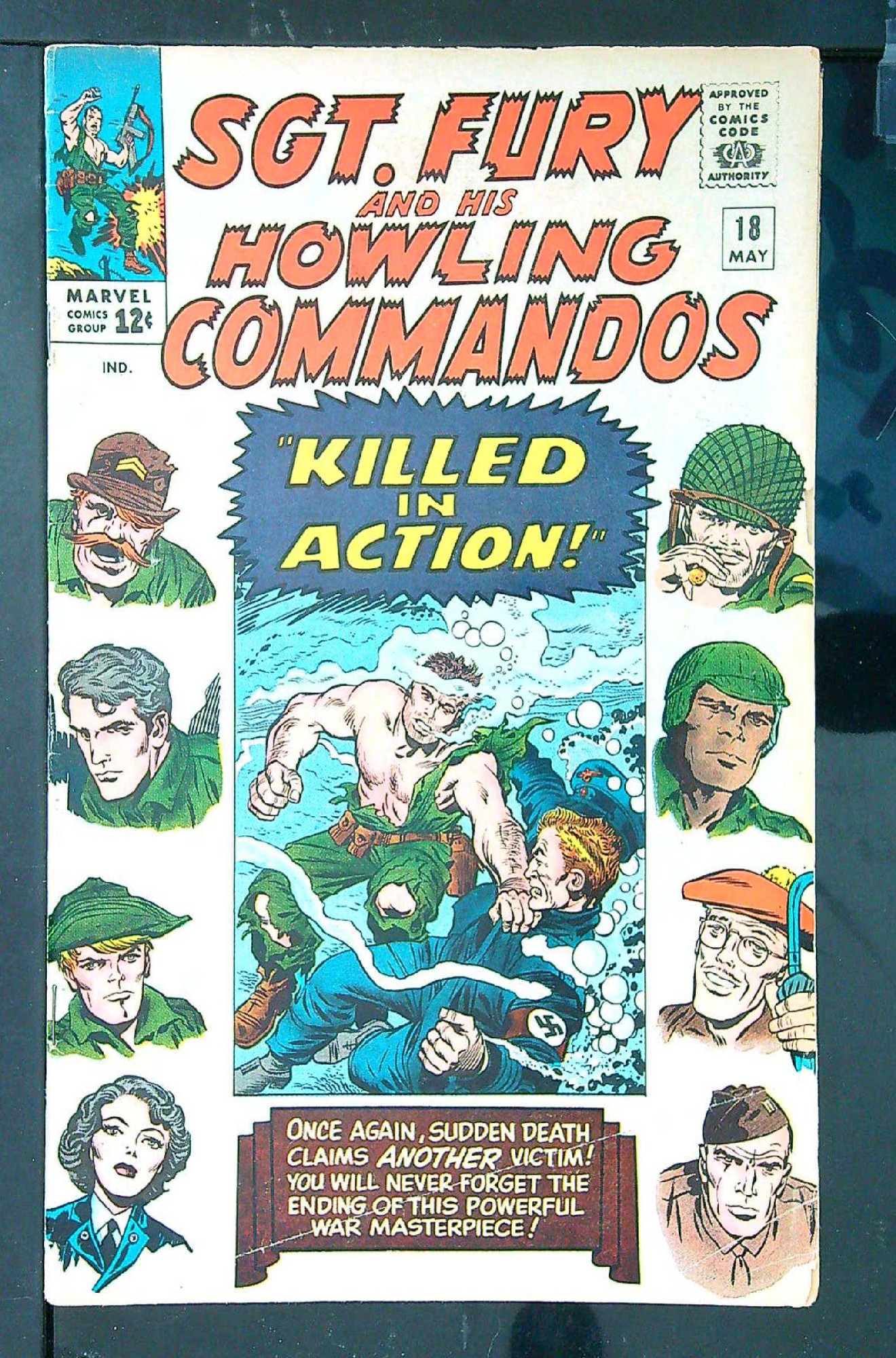 Cover of Sgt. Fury & His Howling Commandos #18. One of 250,000 Vintage American Comics on sale from Krypton!