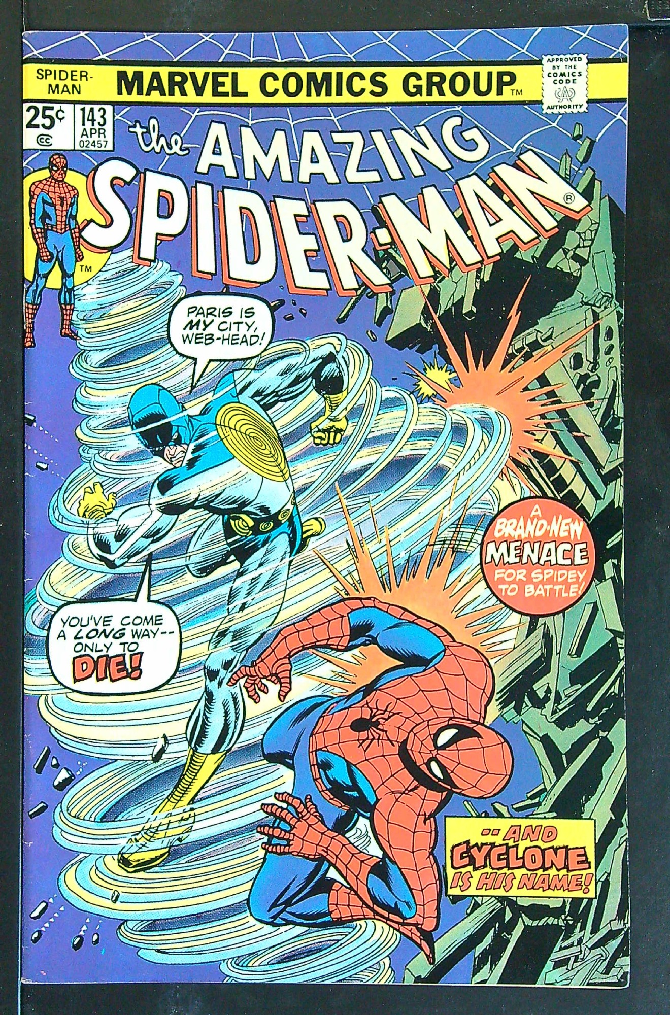Cover of Amazing Spider-Man (Vol 1) #143. One of 250,000 Vintage American Comics on sale from Krypton!