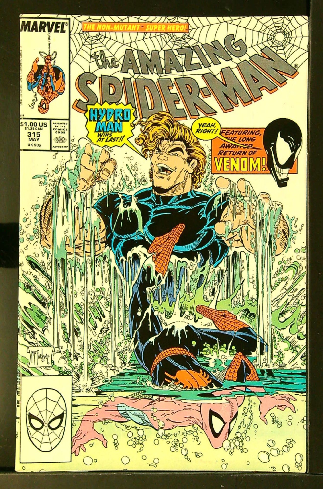 2nd Venom<br>ACTUAL SCAN OF COMIC!<br> Cover of Amazing Spider-Man (Vol 1) #315. One of 250,000 Vintage American Comics on sale from Krypton!