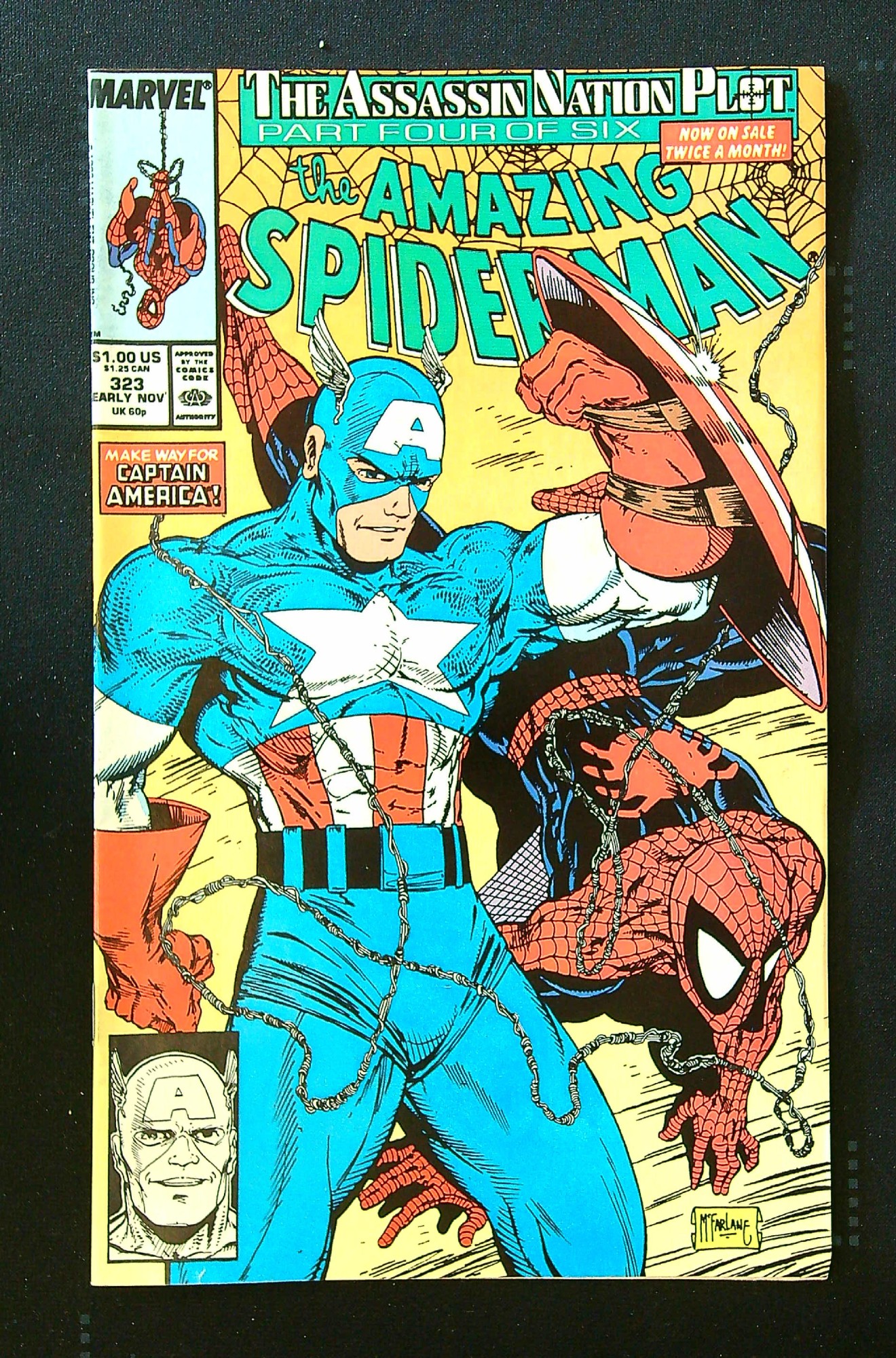 ACTUAL SCAN OF COMIC!<br> Cover of Amazing Spider-Man (Vol 1) #323. One of 250,000 Vintage American Comics on sale from Krypton!