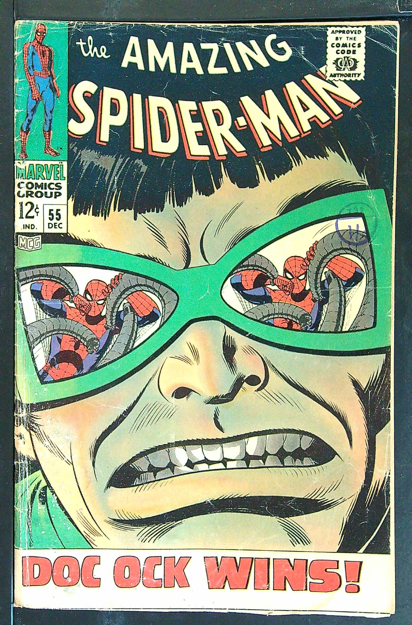 Cover of Amazing Spider-Man (Vol 1) #55. One of 250,000 Vintage American Comics on sale from Krypton!