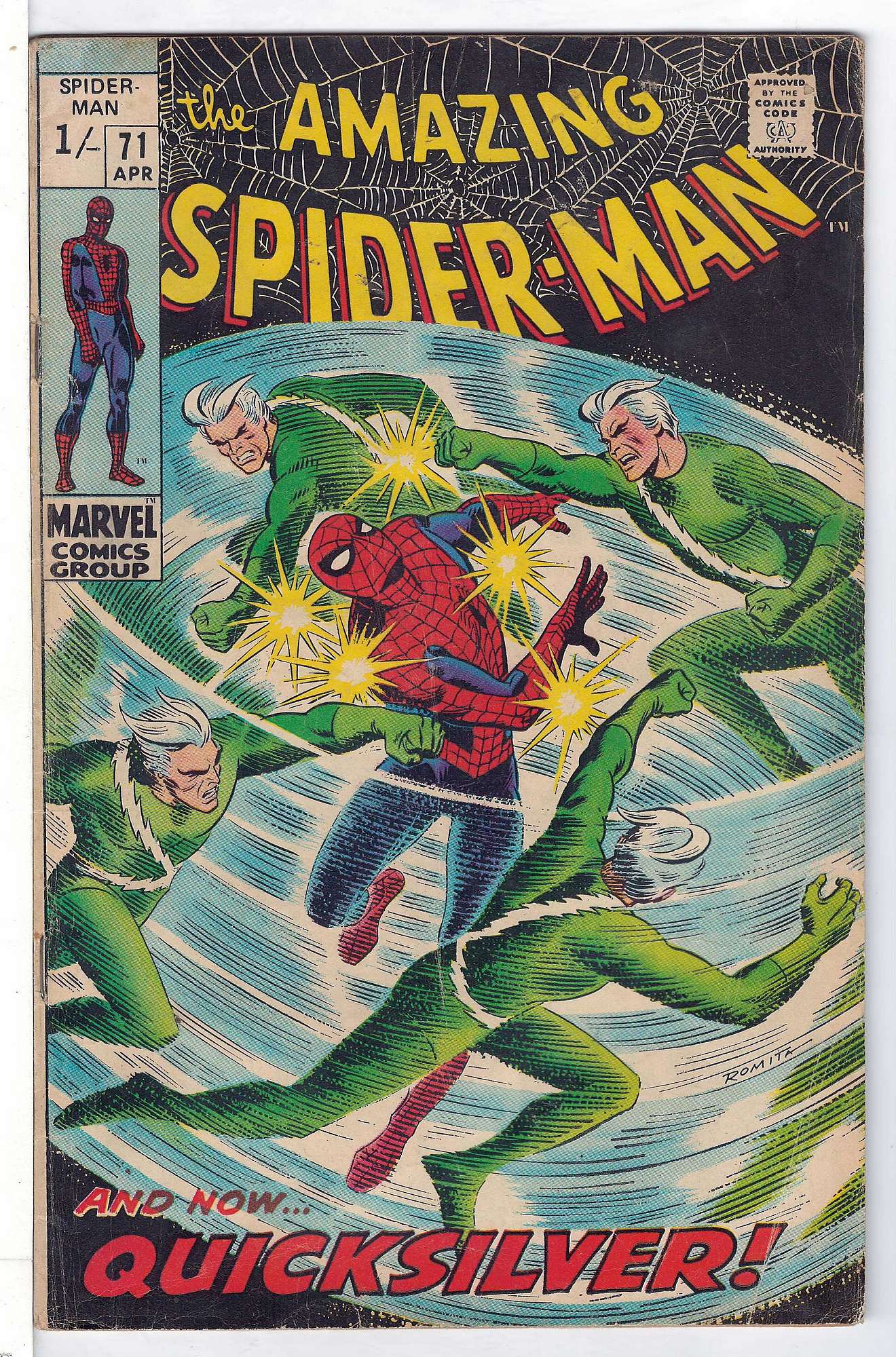 Cover of Amazing Spider-Man (Vol 1) #71. One of 250,000 Vintage American Comics on sale from Krypton!