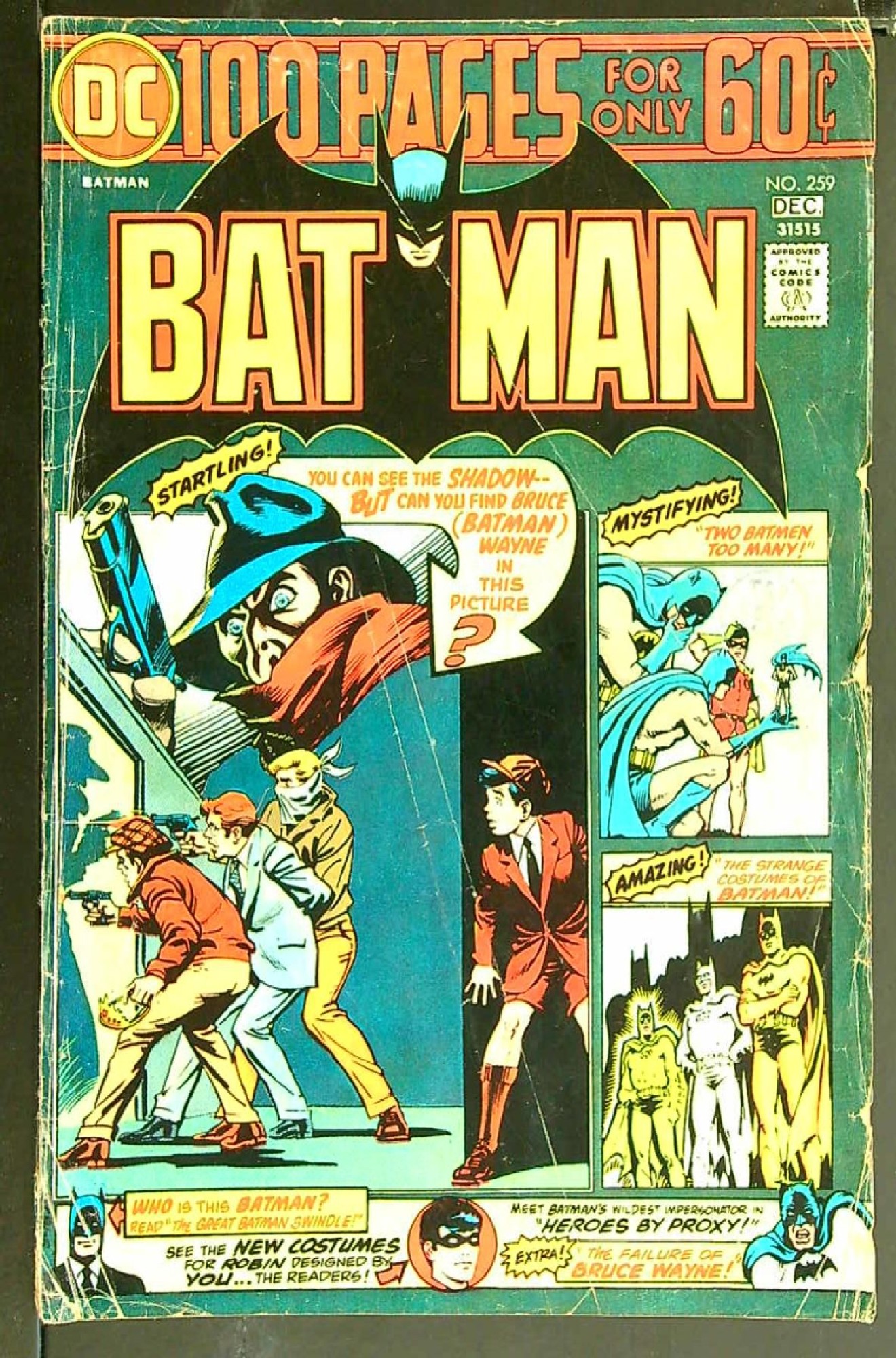 Cover of Batman #259. One of 250,000 Vintage American Comics on sale from Krypton!
