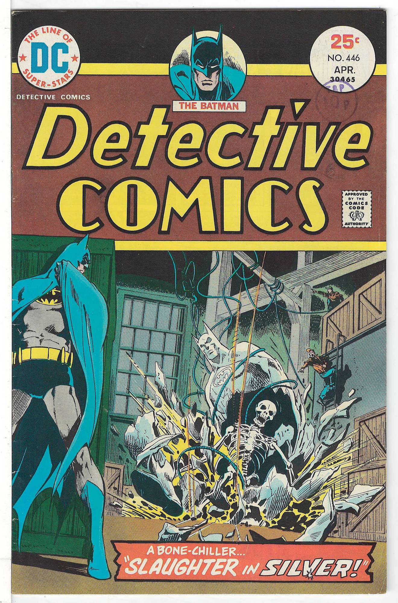 Cover of Detective Comics #446. One of 250,000 Vintage American Comics on sale from Krypton!